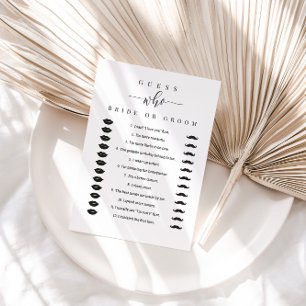 Invitation Fête des mariées Jeu qui a dit l'épouse ou la cham