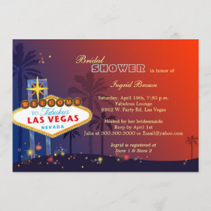 Invitation Fête des mariées ludique Las Vegas