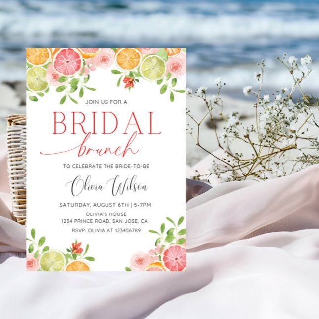 Invitation Fête des mariées "Main Squeeze" - Citrus Lemon Par (Créateur téléchargé)