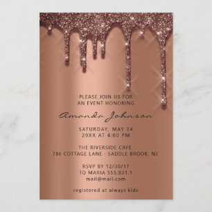 Invitation Fête des mariées Mariage Anniversaire Brown Lecteu