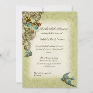 Invitation Fête des mariées Mariage Botanica - Ver