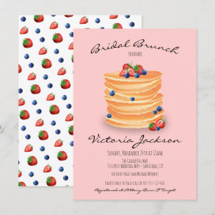 Invitation Fête des mariées Mariage Brunch Pancakes Invitatio
