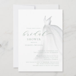 Invitation Fête des mariées Mariage d'aquarelle Sage Green