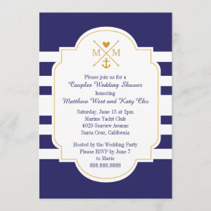 Invitation Fête des mariées Mariage de couples de monogrammes