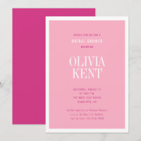 Fête des mariées Mariage moderne Bold Pink Magenta