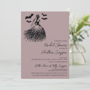 Invitation Fête des mariées Mauve de la mariée fantôme