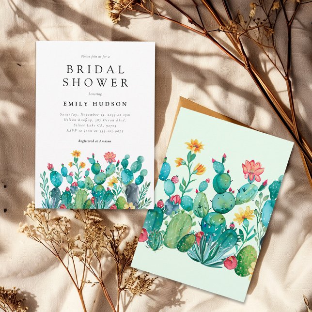 Invitation Fête des mariées mexicaine Cactus Fiesta (Créateur téléchargé)