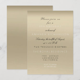 Invitation Fête des mariées minimale ivoire beige ombre Anniv