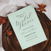 Fête des mariées minimaliste Arrière - plan vert n