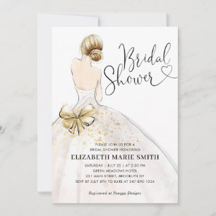 Invitation Fête des mariées moderne Elegant Mariée Mariage Go
