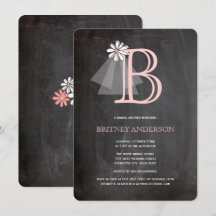 Fête des mariées Monogramme Veil de la mariée en t