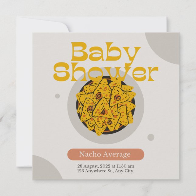 Invitation Fête des mariées moyenne de Nacho bleu marine  (Devant)