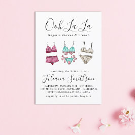 Invitation Fête des mariées Ooh La Lingerie
