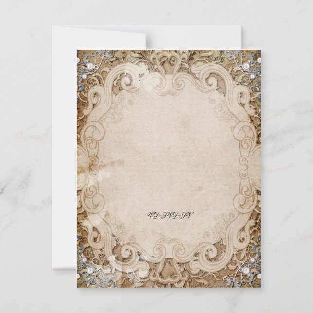 Invitation Fête des mariées Ornate Fairytale Story (Dos)