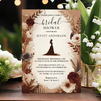 Invitation Fête des mariées papier Recyclé New Fall Wood Pape