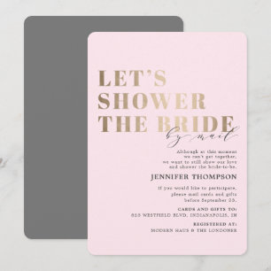 Invitation Fête des mariées Par Mail Blush & Gold Fête des ma