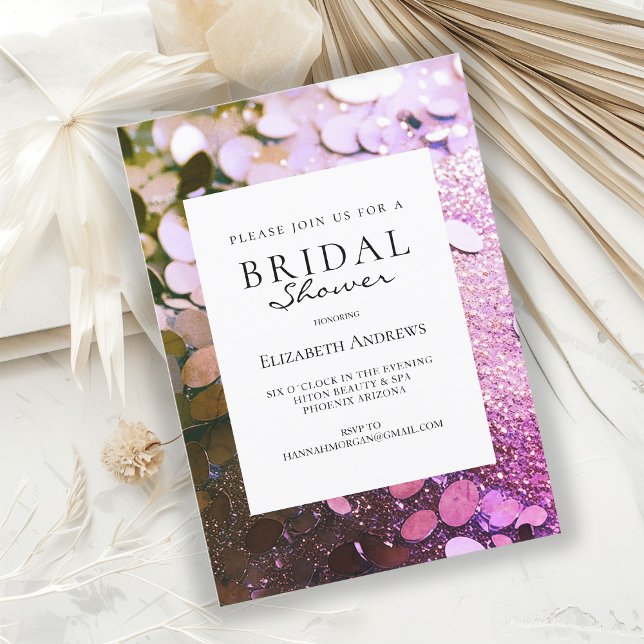 Invitation Fête des mariées parties scintillant (Créateur téléchargé)