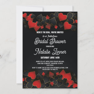 Invitation Fête des mariées Party Las Vegas Casino Royale Inv