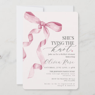 Invitation Fête des mariées Pastel Pink Coquette B