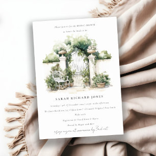 Invitation Fête des mariées paysager de jardin français class