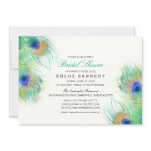 Fête des mariées Peacock Aquarelle turquoise