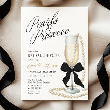 Fête des mariées Pearl & Prosecco Black Bow