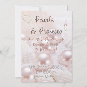 Invitation Fête des mariées Pearls & Prosecco