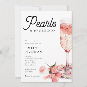 Invitation Fête des mariées Perles et poursuites