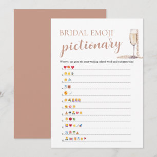 Invitation Fête des mariées Perles et poursuites Emoji Pictio