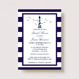 Invitation Fête des mariées phare de la marine nautique