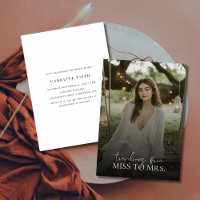 Fête des mariées photo moderne Miss À Mme Overlay