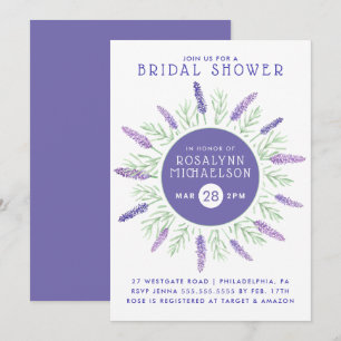 Invitation FÊTE DES MARIÉES   Purple Pastel Lavender