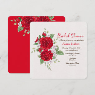 Invitation Fête des mariées Red Roses