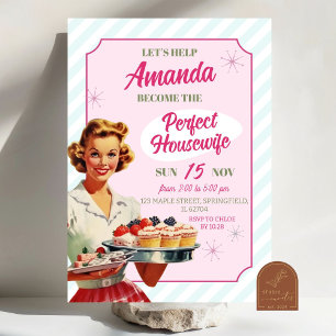 Invitation Fête des mariées Retro Perfect Housewoman 50's