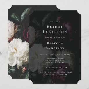 Invitation Fête des mariées romantique Moody Black Gothique F