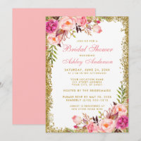 Fête des mariées Rose Blush Floral Parties scintil