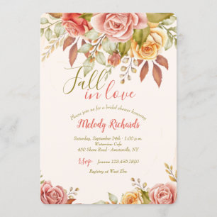 Invitation Fête des mariées Rose de thé