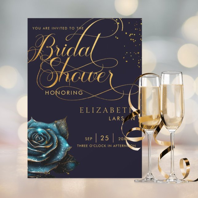 Invitation Fête des mariées Rose gothique foncé (Créateur téléchargé)