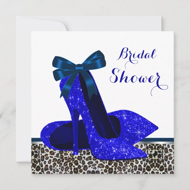 Invitation Fête des mariées Royal Blue High Heel (Devant)