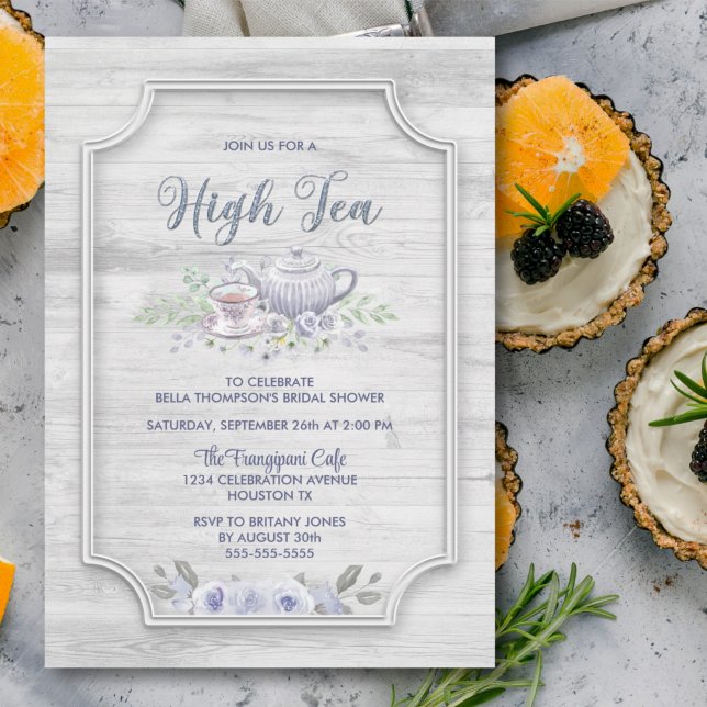 Invitation Fête des mariées Rustique à haute teneur en bois (Créateur téléchargé)