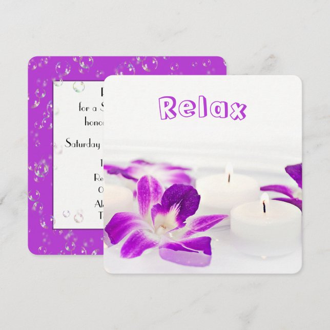 Invitation Fête des mariées spa (Devant / Derrière)