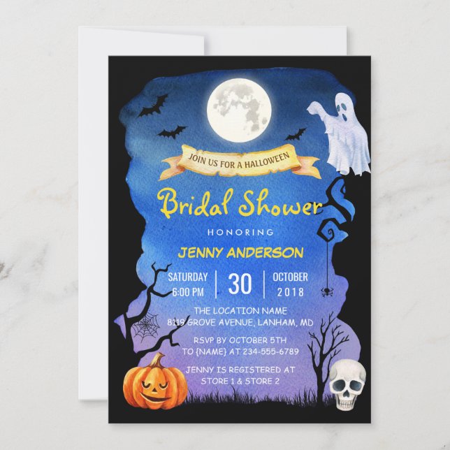 Invitation Fête des mariées Spooktacular Halloween (Devant)