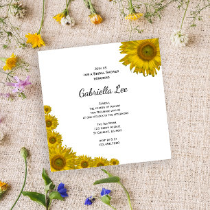 Invitation Fête des mariées Sunflower Edge