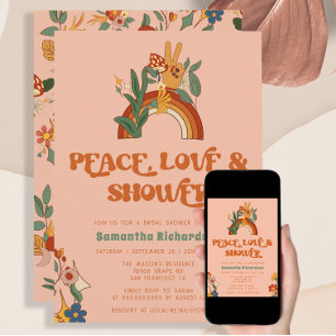 Invitation Fête des mariées Super Retro Rainbow