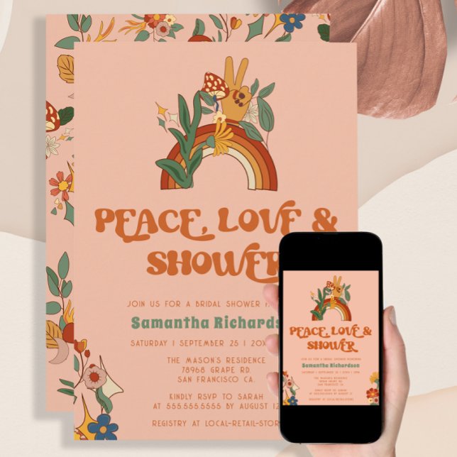 Invitation Fête des mariées Super Retro Rainbow (Créateur téléchargé)