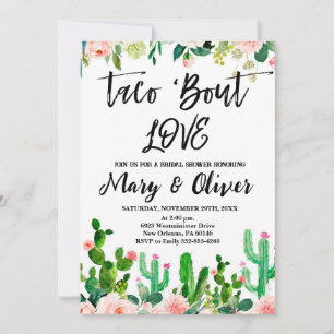Invitation Fête des mariées Taco, Taco ‘Bout LOVE