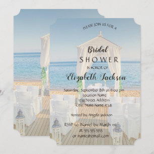 Invitation Fête des mariées Tropical Beach Arbor