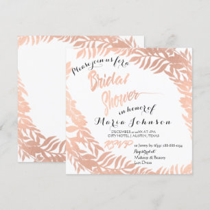 Invitation Fête des mariées Tropical Feuilles Parties scintil