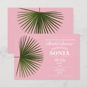 Invitation Fête des mariées Tropical Palm Frond Mariage feuil