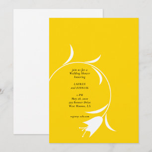 INVITATION FÊTE DES MARIÉES TULIP JAUNE MOD